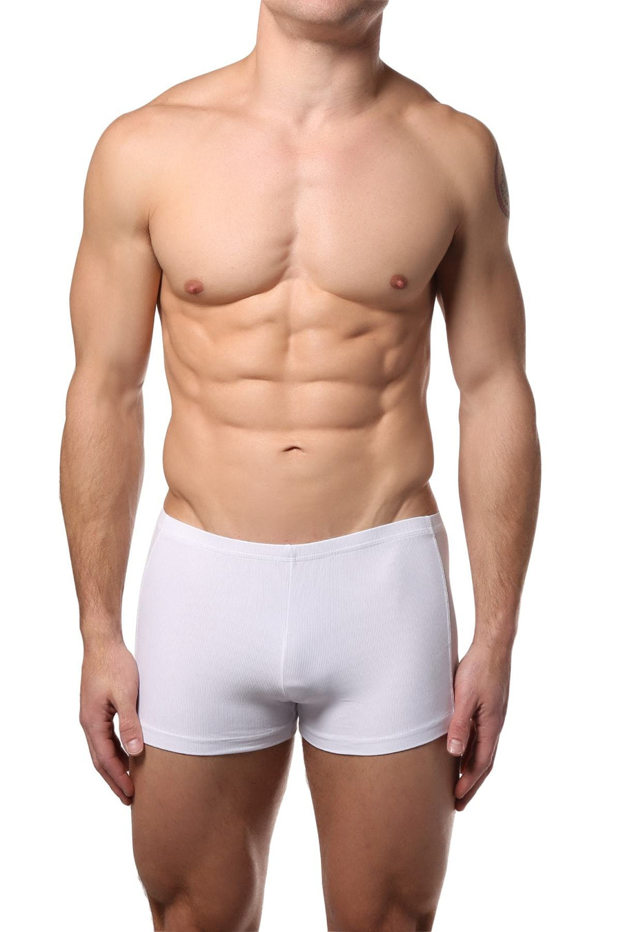 No Limits White Mesh-Panel Boxer Brief