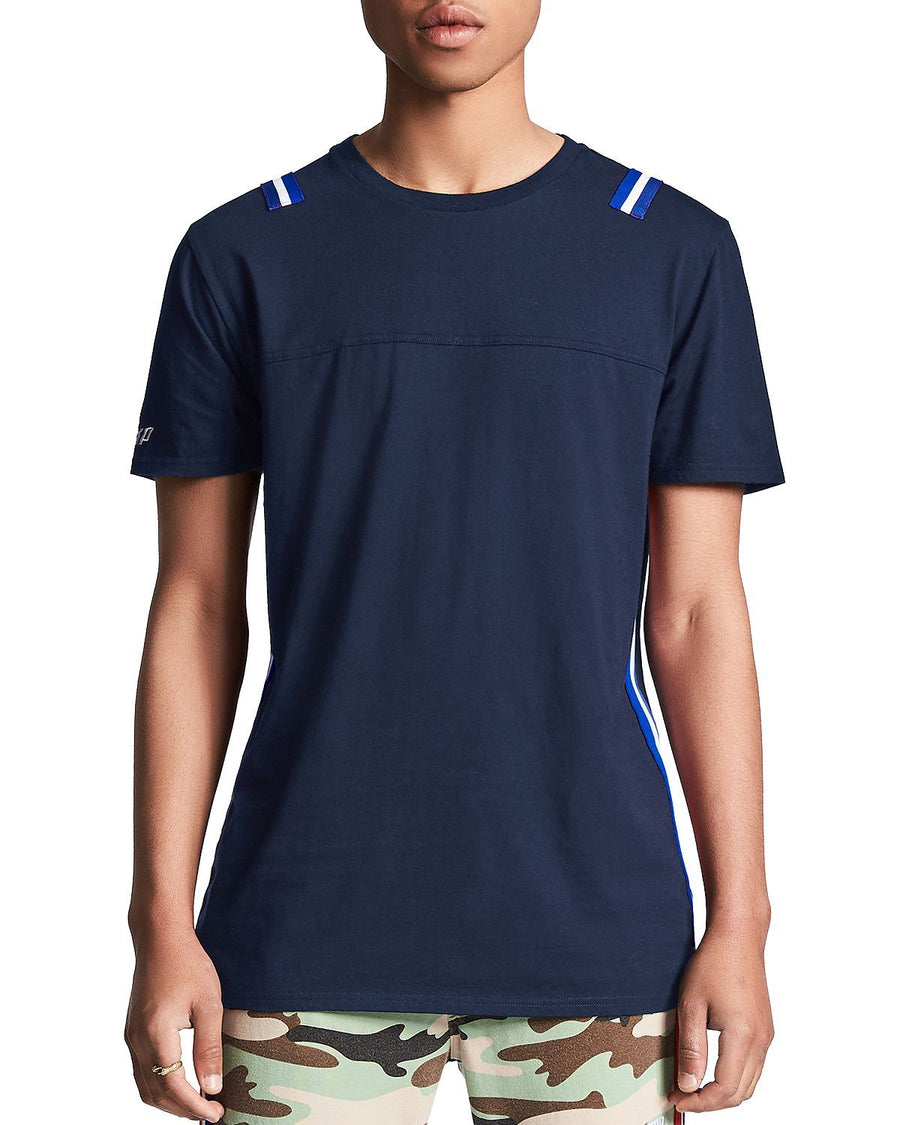 Nxp Hypnotize Stripe-trimmed Tee Navy
