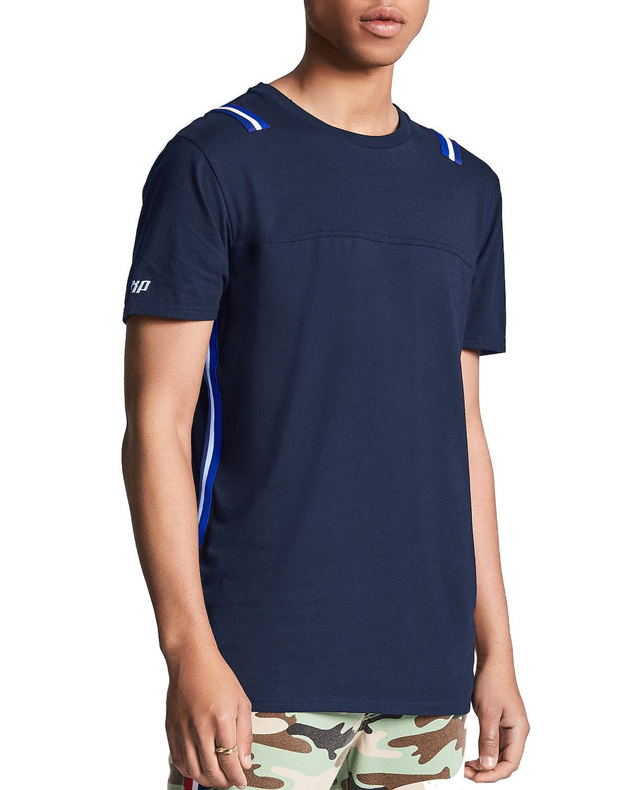 Nxp Hypnotize Stripe-trimmed Tee Navy