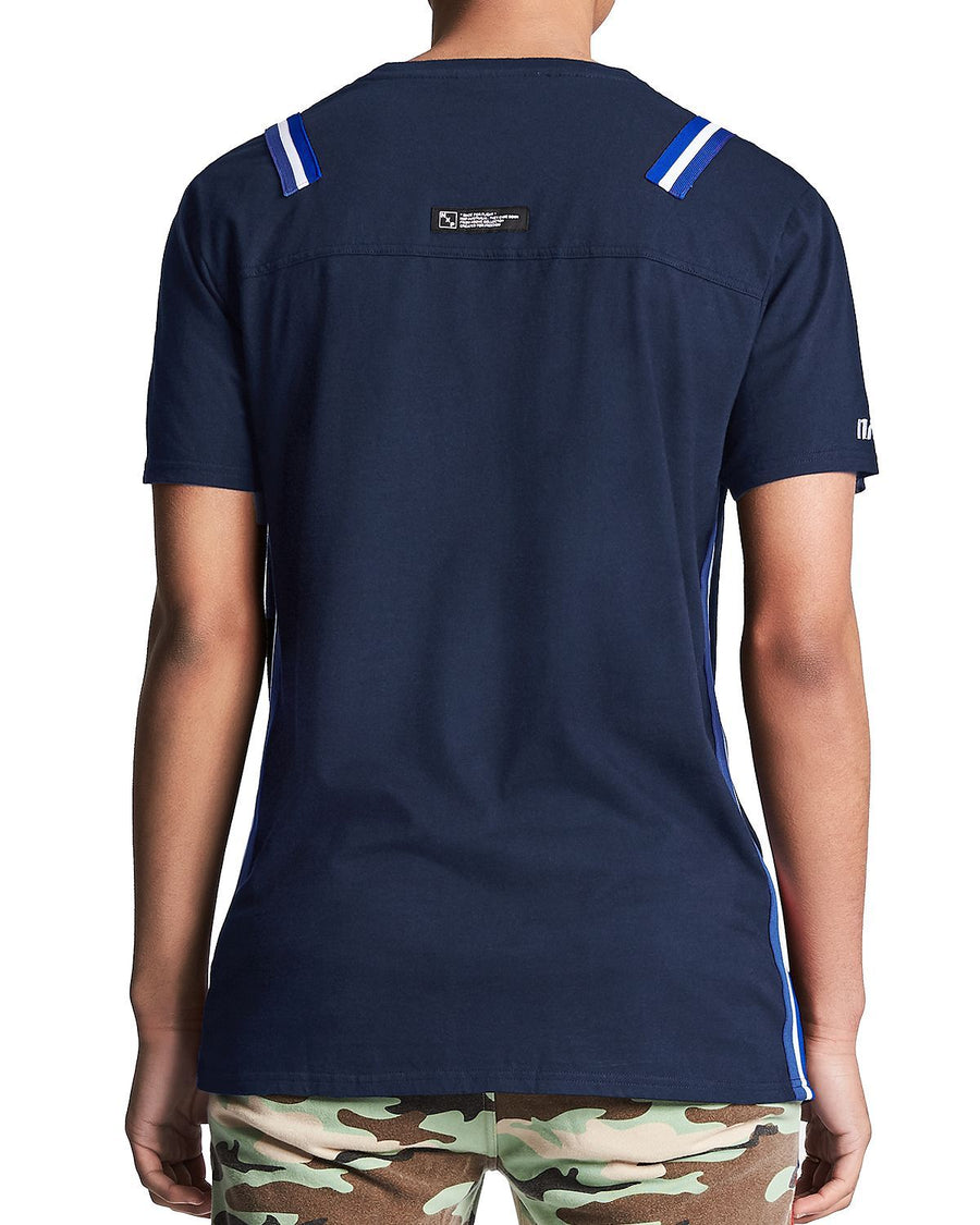 Nxp Hypnotize Stripe-trimmed Tee Navy