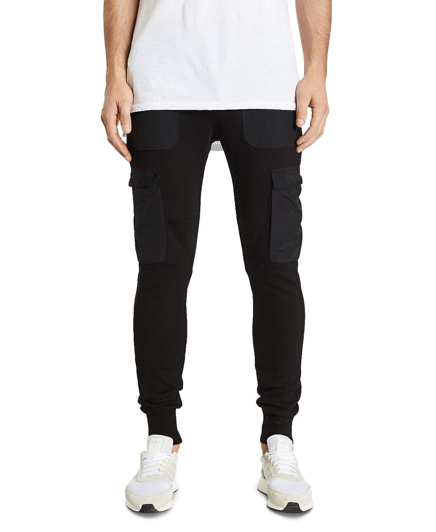 Nxp Selector Tech Mixed-media Cargo Track Pants Black