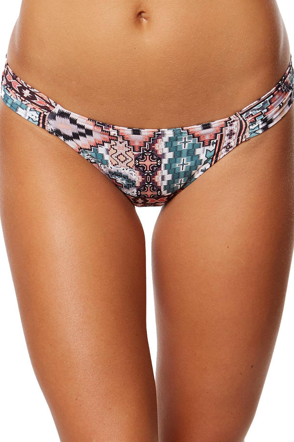 O'Neill Aqua Haze Greer Printed Tab Side Cheeky Bikini Bottom