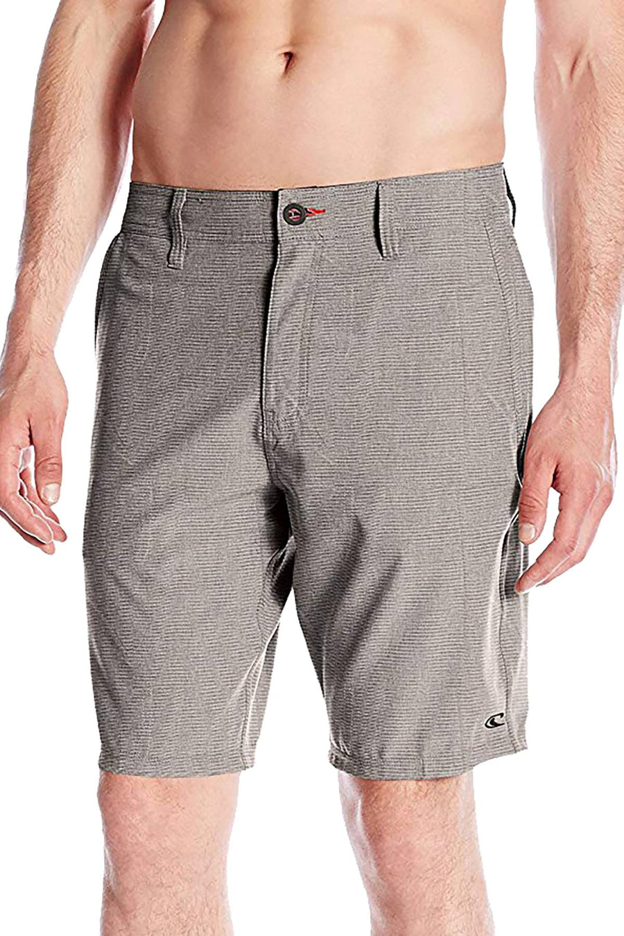 O'Neill Charcoal Locked-Stripe Hybrid Stretch Walking Short