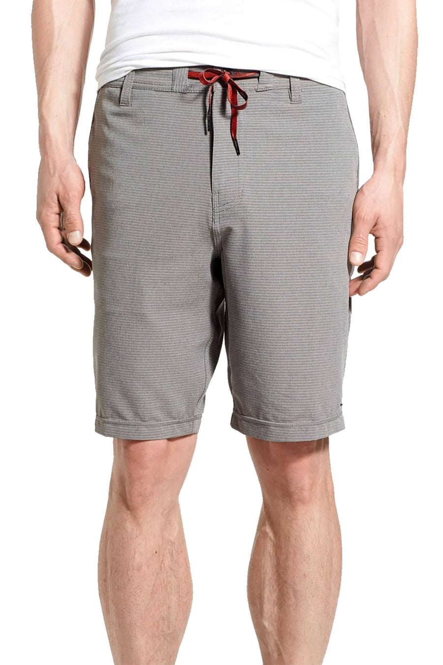 O'Neill Charcoal Locked-Stripe Hybrid Stretch Walking Short