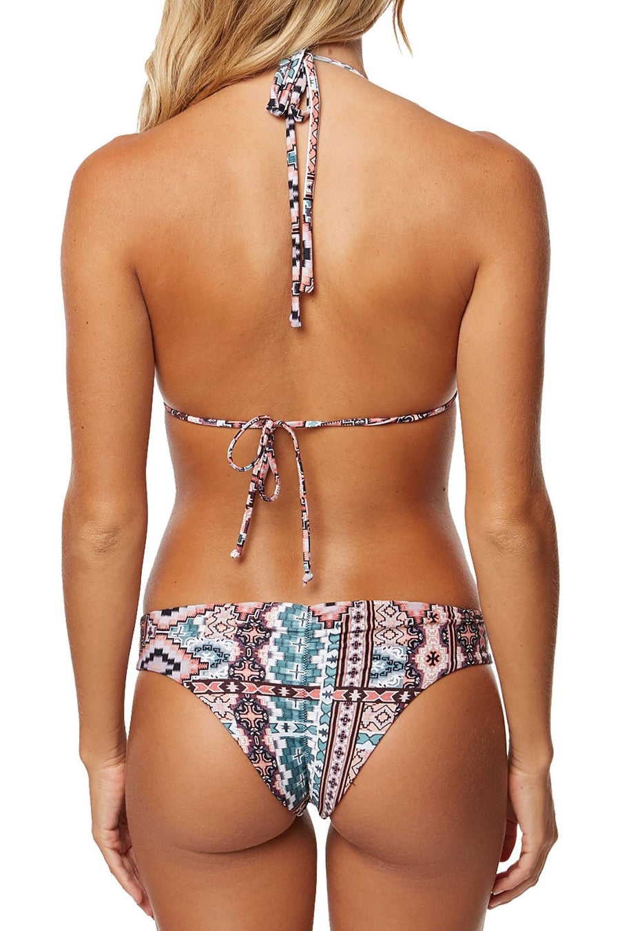 O'Neill Greer Reversible Cheeky Bikini Bottom in Aqua Haze