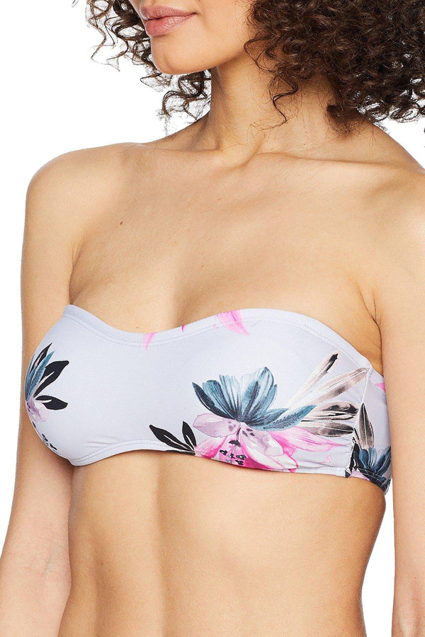 O'Neill Light Blue Sydney Printed Bandeau Bikini Top