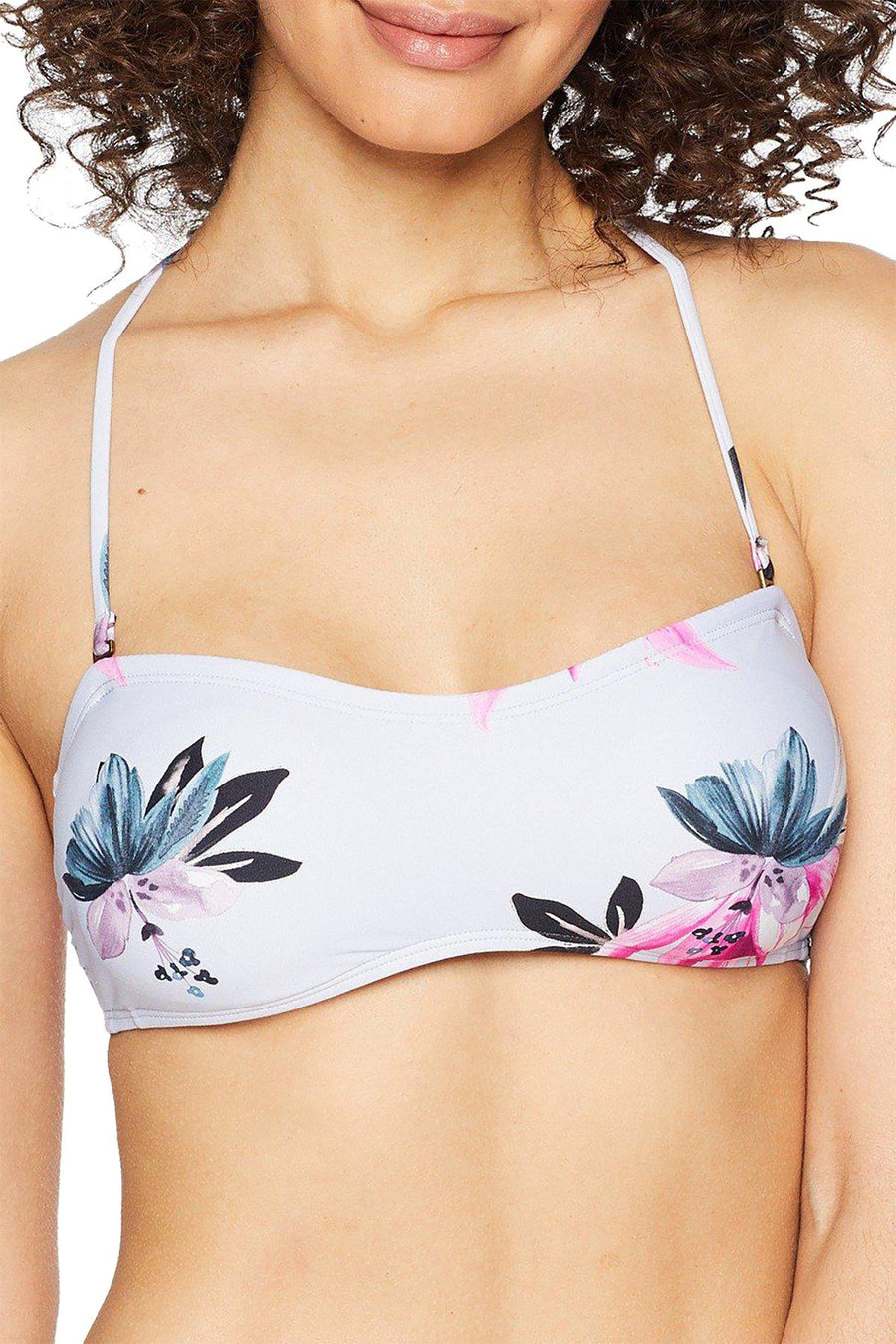O'Neill Light Blue Sydney Printed Bandeau Bikini Top