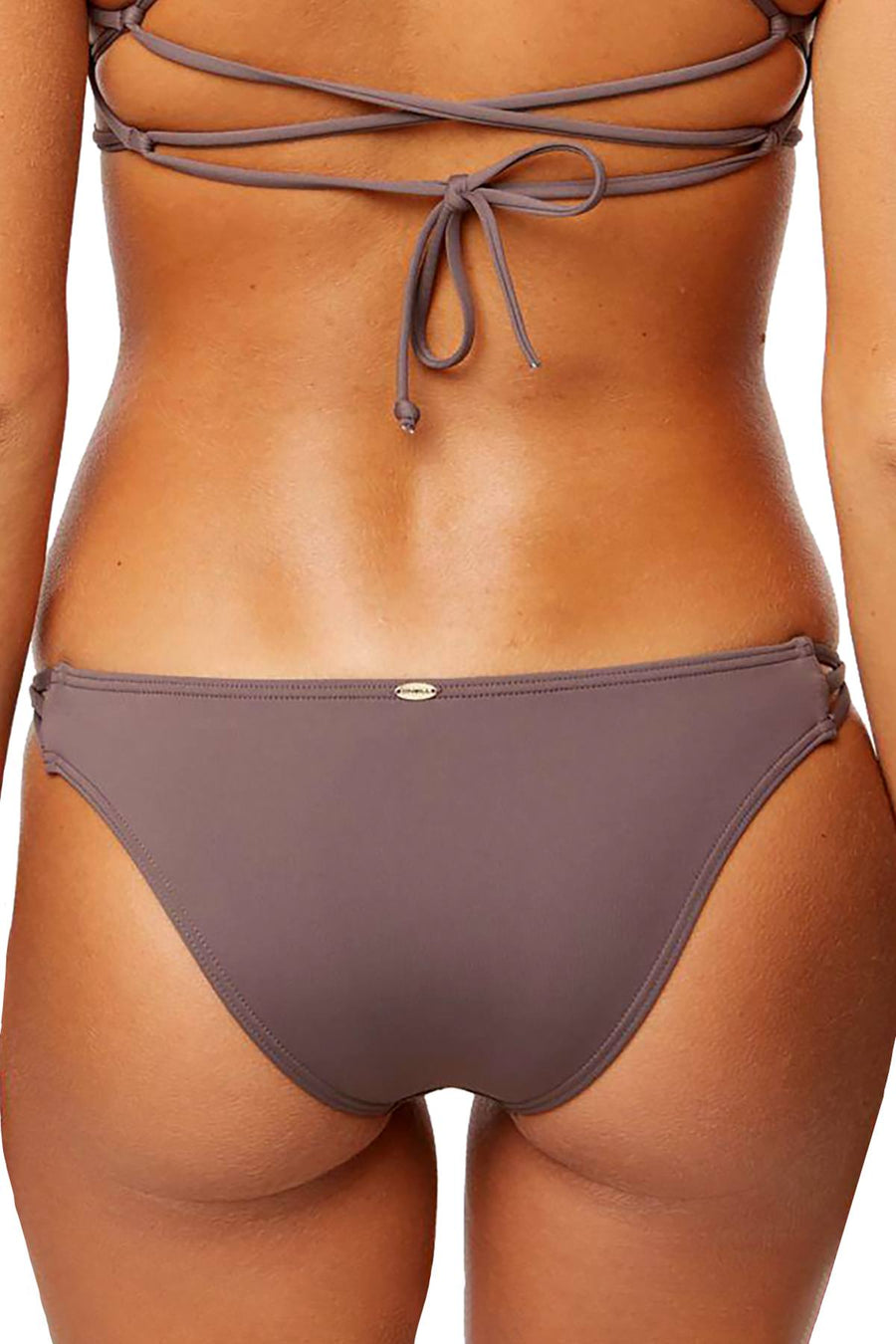 O'Neill Pepper Salt Water Solid Strappy Bikini Bottom