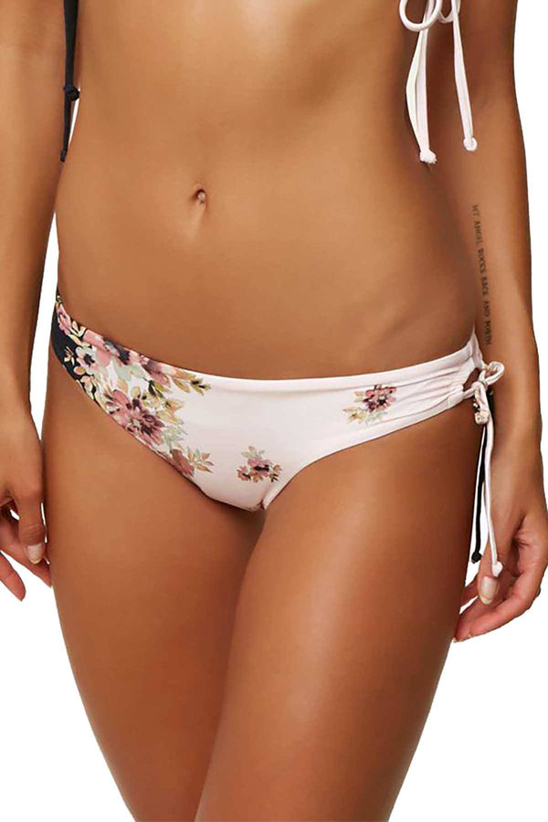 O'Neill Pink/Black Castaway Printed Side Tie Cheeky Bikini Bottom