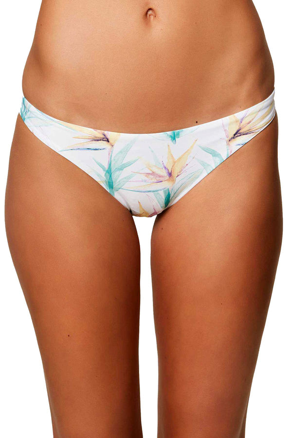 O'Neill White Floral Paradise Classic Hipster Bikini Bottom