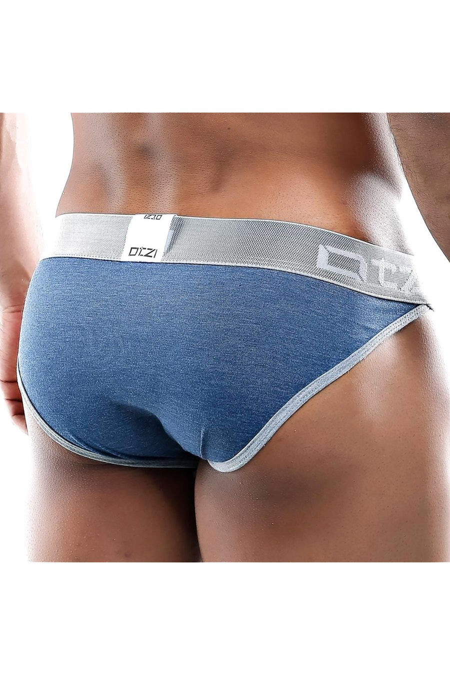 OTZI Blue Jasper/Grey Colorblock Contour Pouch Bikini Brief