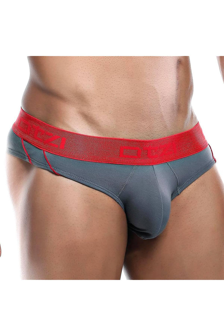 OTZI Grey/Red Side Stripes Contrast Brief