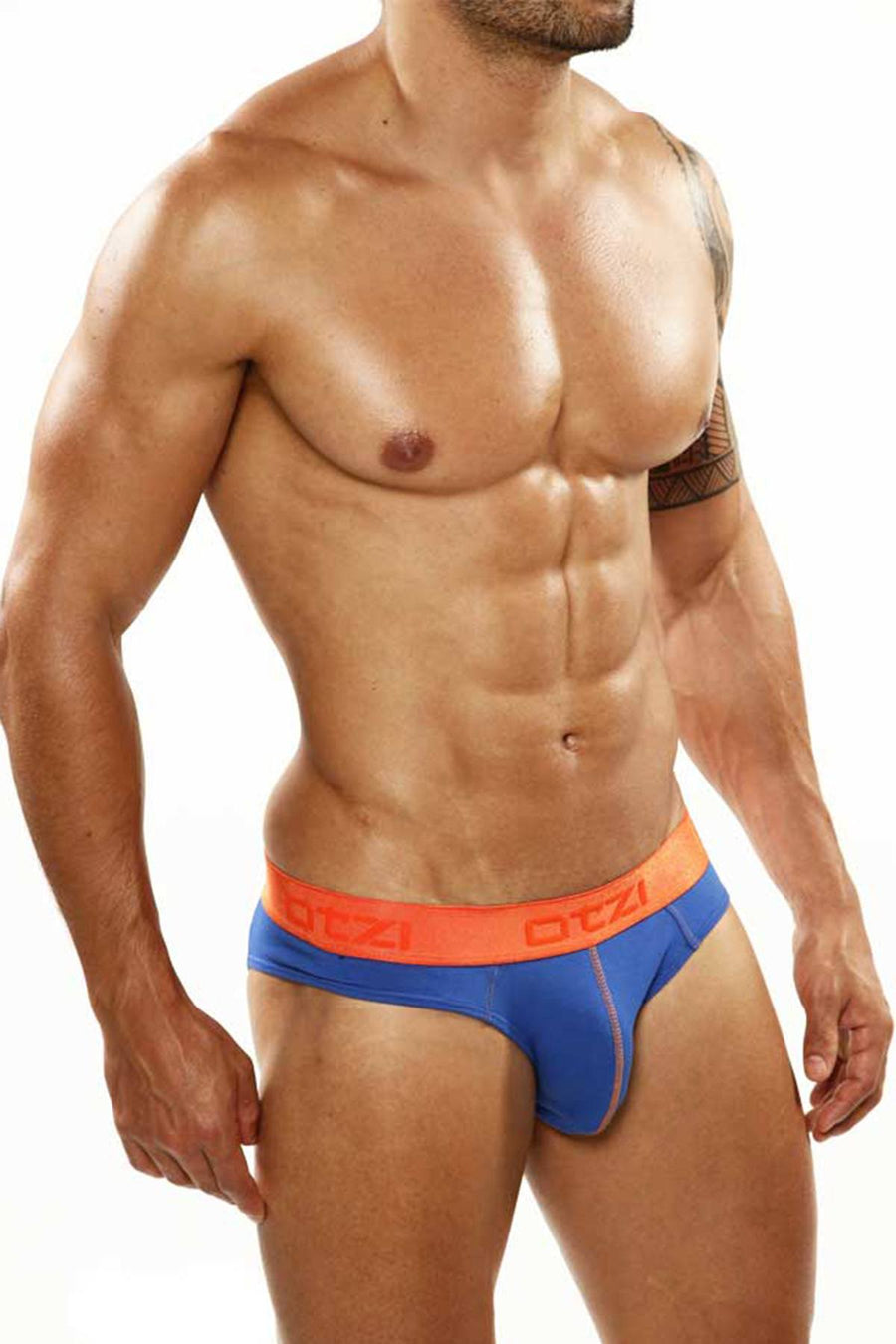 OTZI Royal Blue/Orange Contrast Stitch Bikini Brief