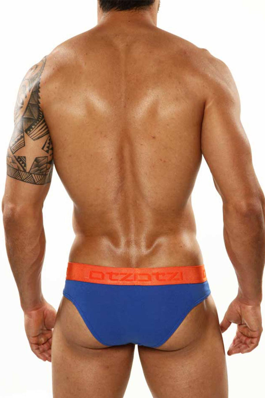 OTZI Royal Blue/Orange Contrast Stitch Bikini Brief