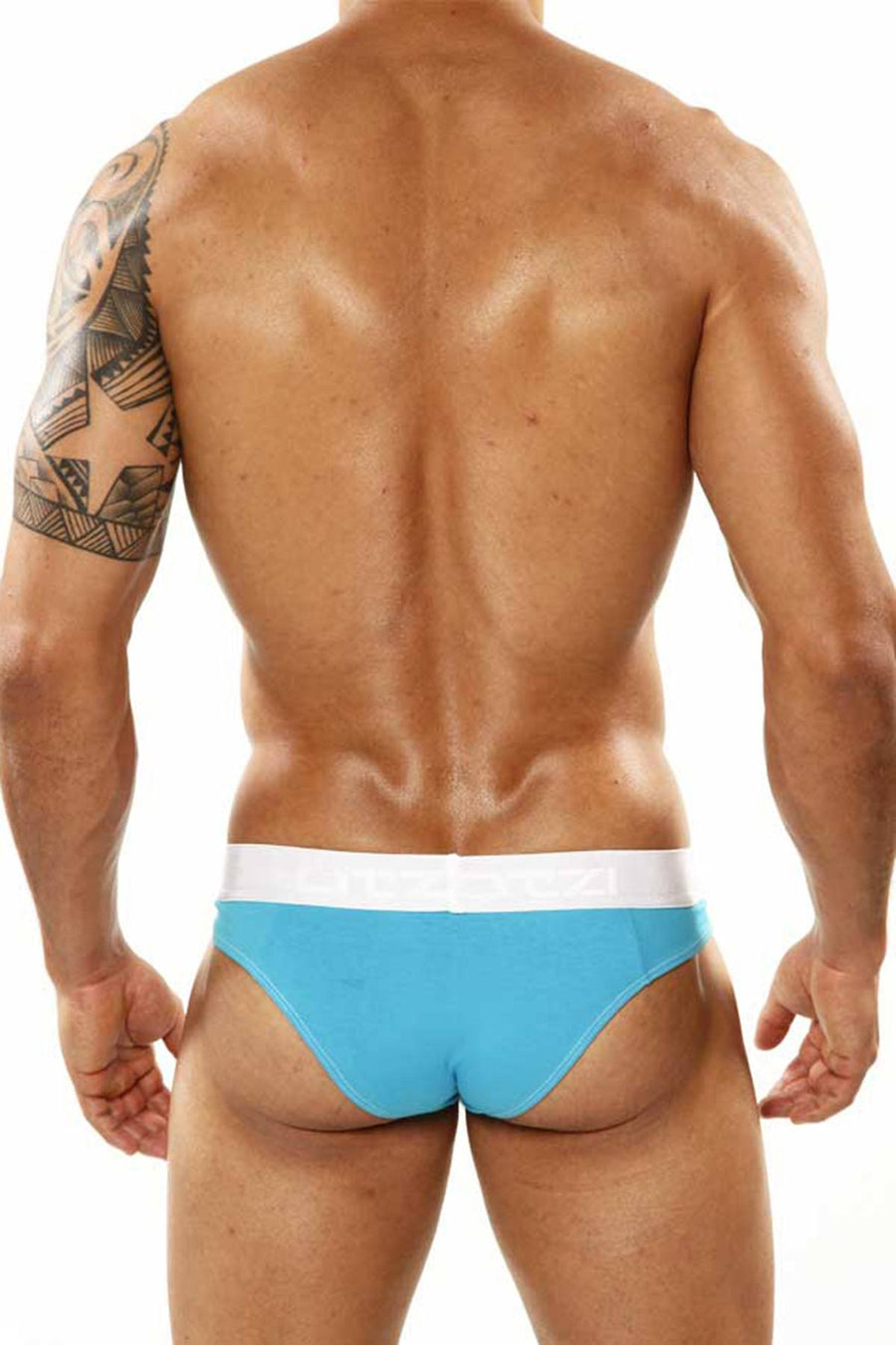OTZI Turquoise/White Contrast Stitch Bikini Brief