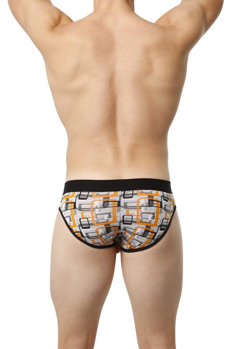 Obviously Orange Geometric Low-Rise Brief