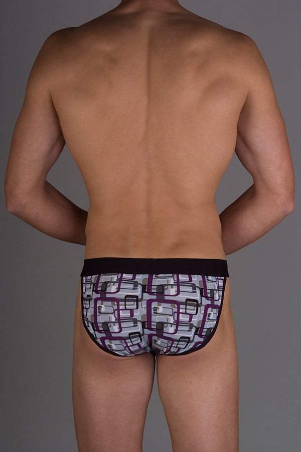 Obviously Purple Geometric Low-Rise Bikini-Brief