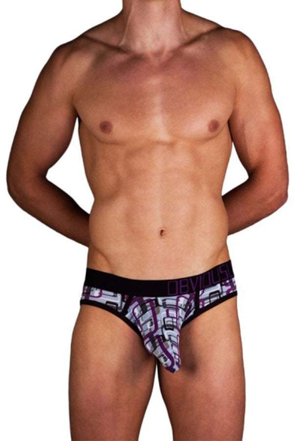 Obviously Purple Geometric Low-Rise Brief
