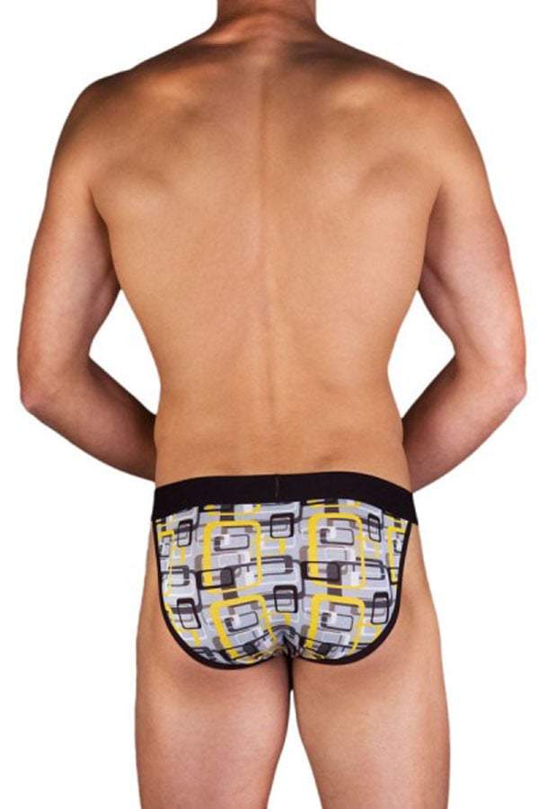 Obviously Yellow Geometric Low-Rise Bikini Brief