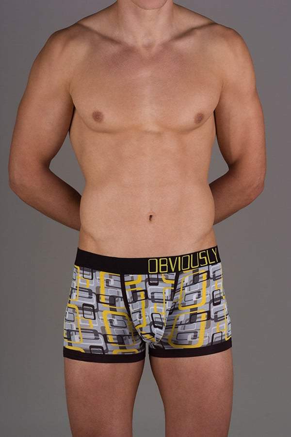 Obviously Yellow Geometric Low-Rise Boxer Brief