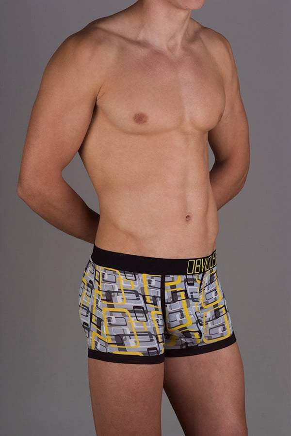 Obviously Yellow Geometric Low-Rise Boxer Brief