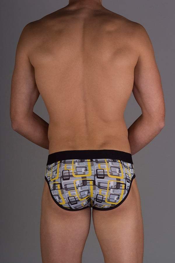 Obviously Yellow Geometric Low-Rise Brief