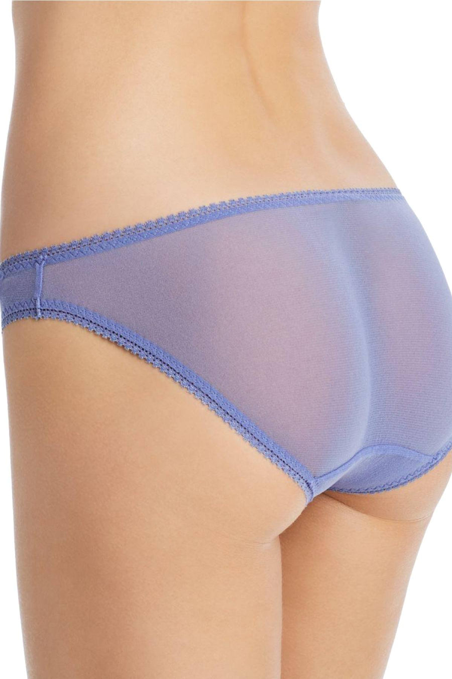 OnGossamer Bleached Denim Hip Mesh Bikini Brief