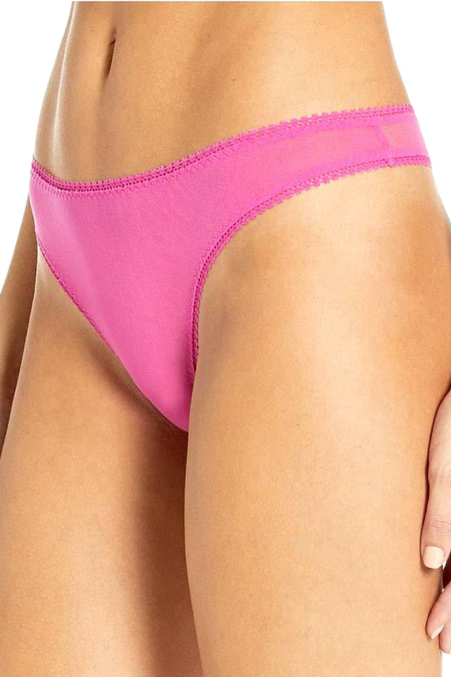 OnGossamer Cosmo Pink Mesh Hip G Thong