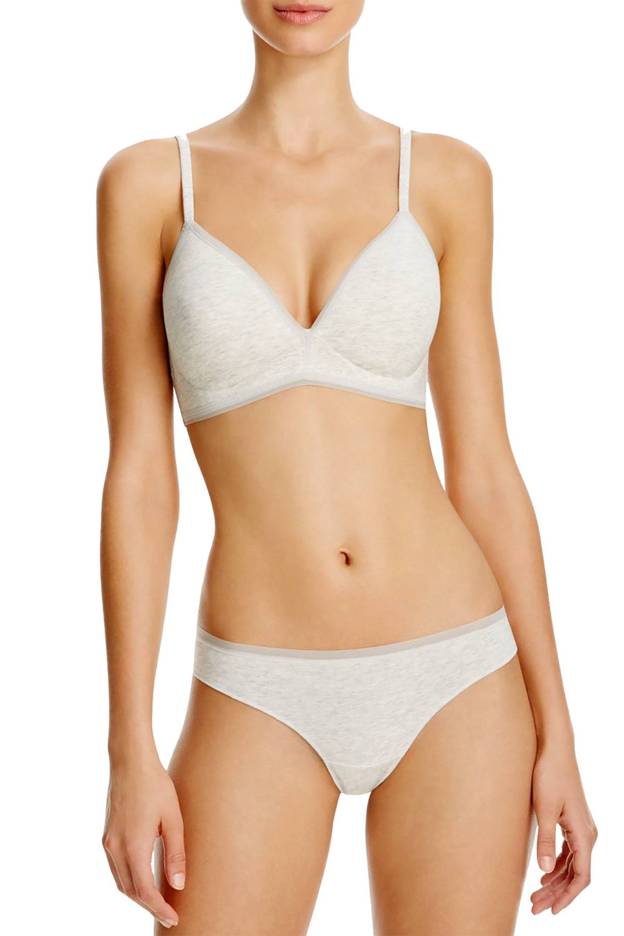 OnGossamer Heather Grey Cabana Cotton Modal Wirefree Lounge Bra