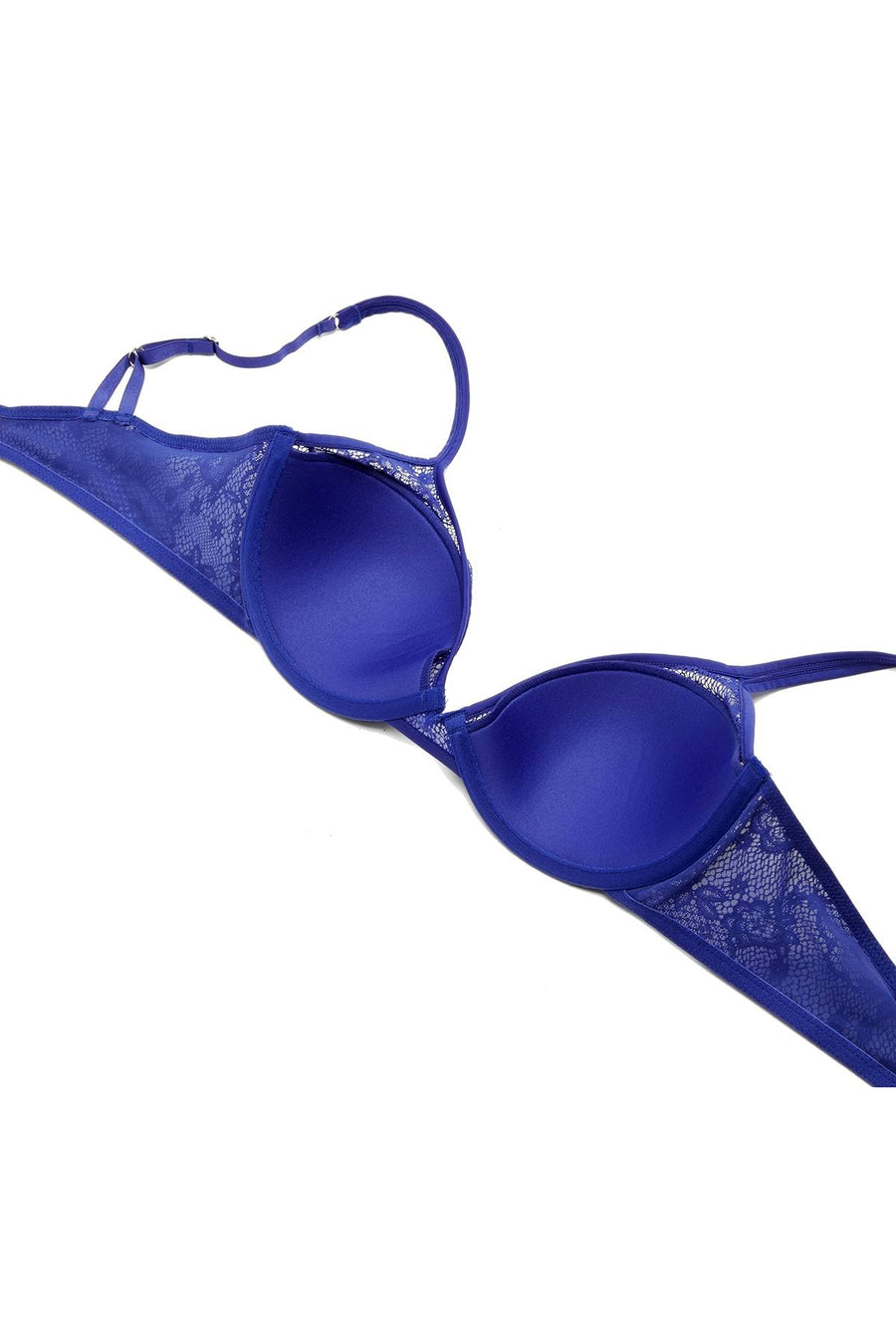 OnGossamer Lapis Racy Lace Underwire Demi Bra