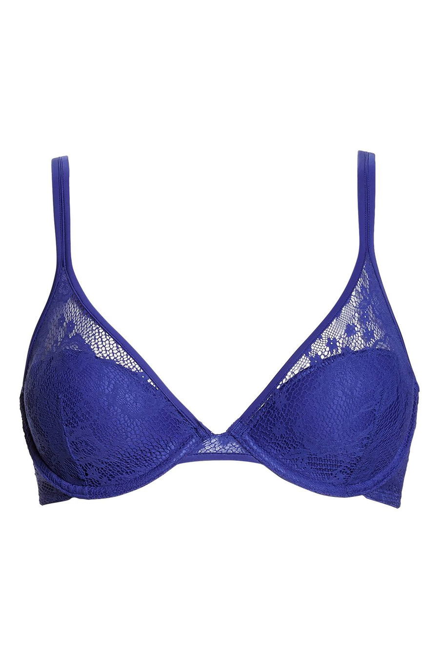 OnGossamer Lapis Racy Lace Underwire Demi Bra
