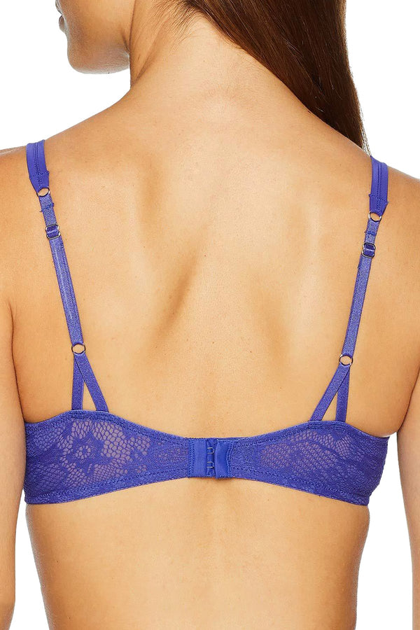 OnGossamer Lapis Racy Lace Underwire Demi Bra