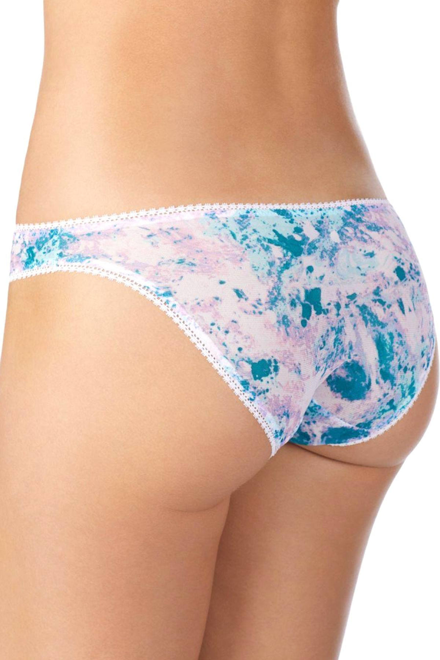 OnGossamer Marble Skies Printed Mesh Hip Bikini