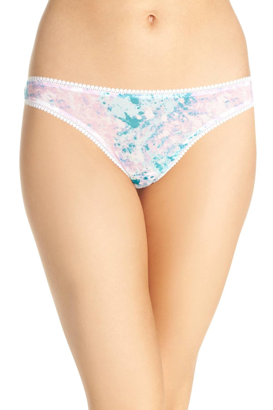 OnGossamer Marble Skies Printed Mesh Hip G Thong
