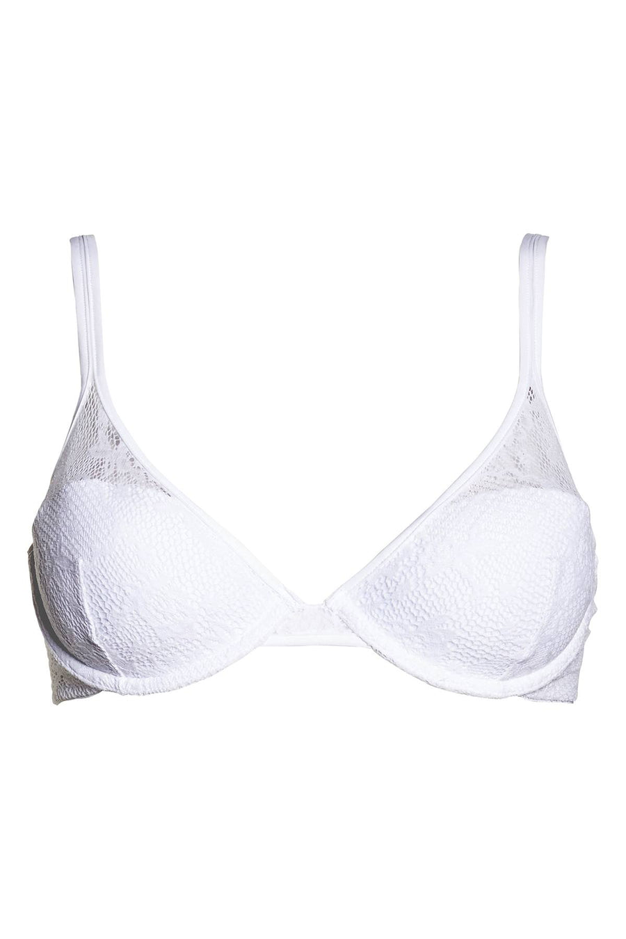 OnGossamer White Racy Lace Underwire Demi Bra