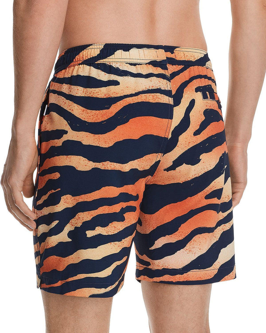 Onia Charles Animal Spray Print Swim Trunks Deep Navy