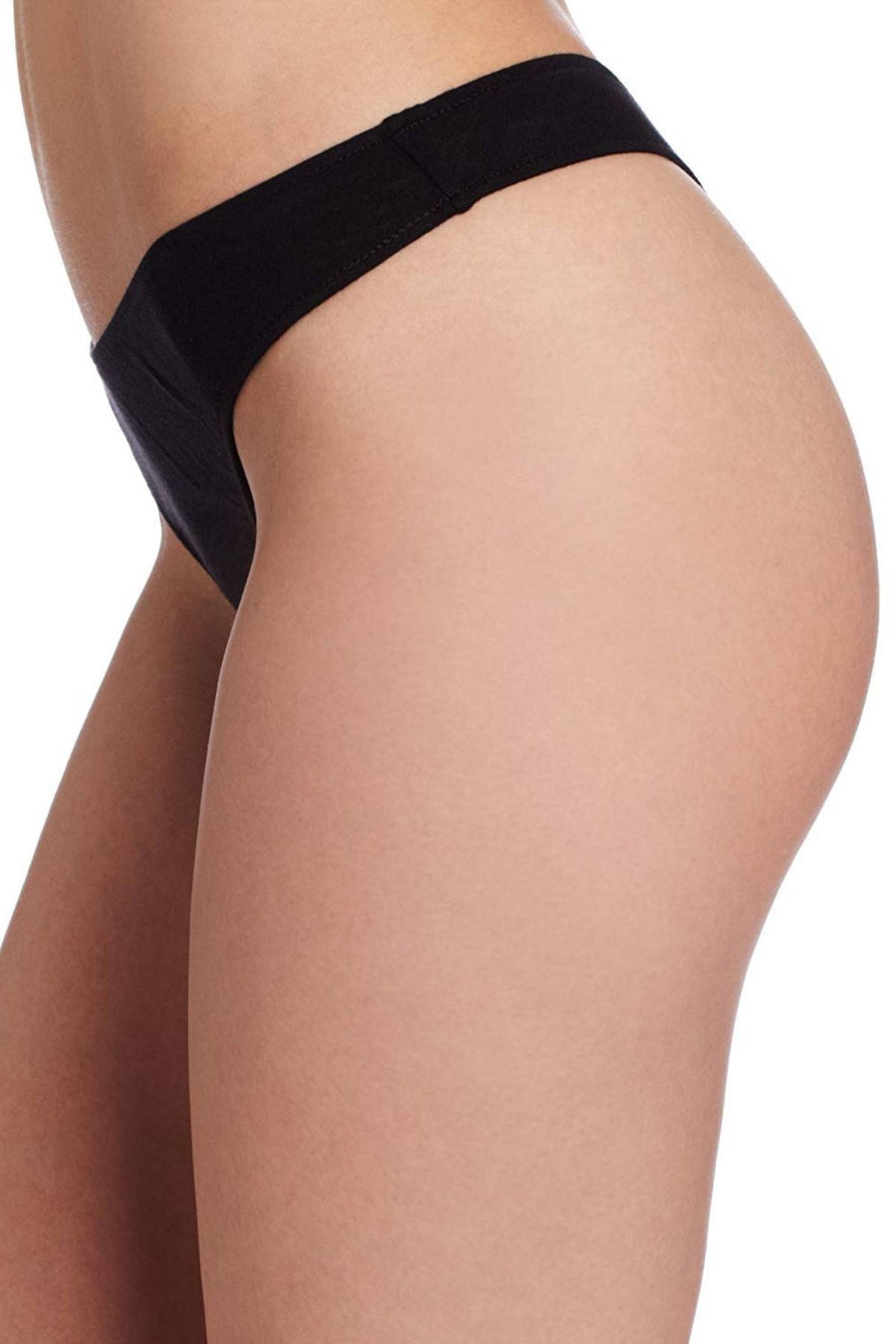 Only Hearts Black Organic Cotton Thong