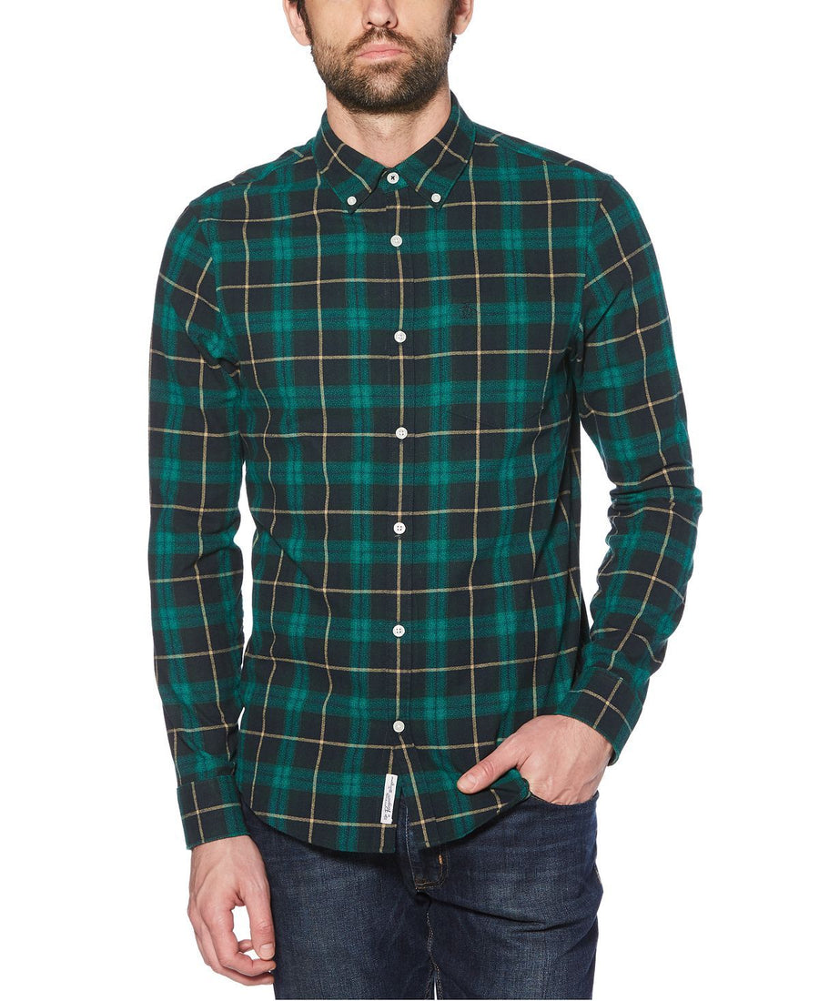 Original Penguin Plaid Shirt Dark Sapphire