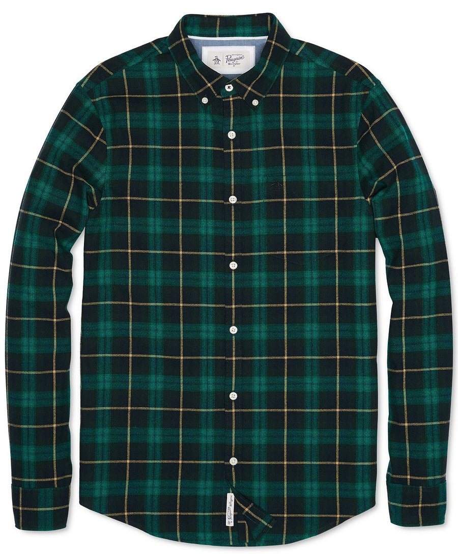 Original Penguin Plaid Shirt Dark Sapphire