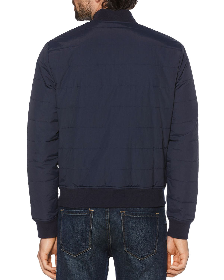 Original Penguin Quilted Bomber Jacket Dark Sapphire
