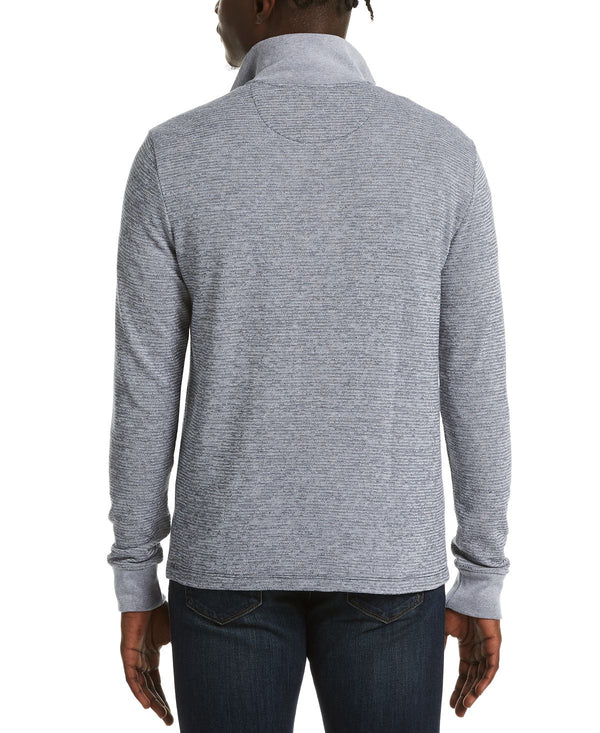 Original Penguin Stripe Jacquard 1/4-zip Fleece Sweater Bright White