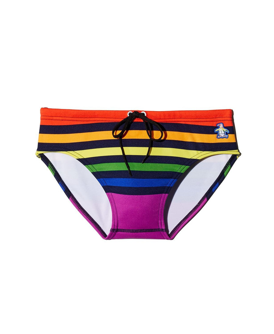Original Penguin Swim Brief in Rainbow
