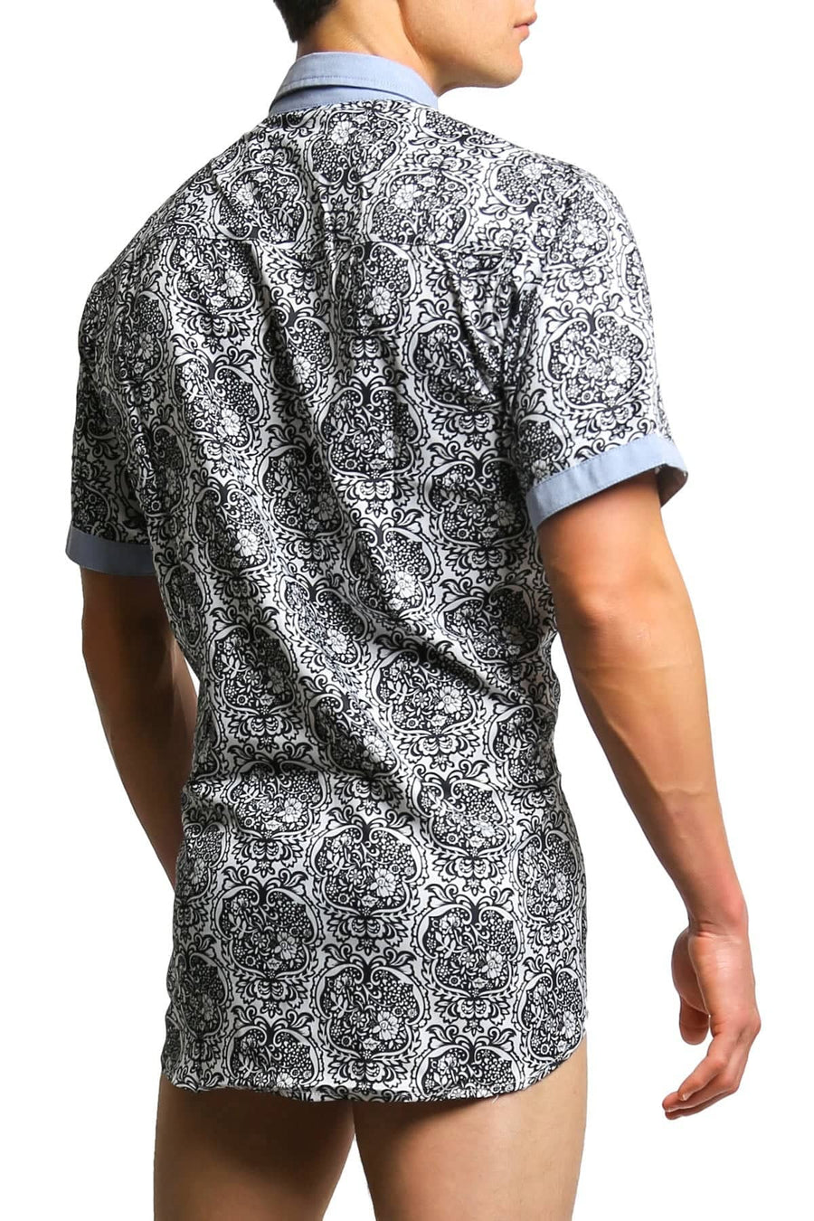 Oxymoron Blue Happily Marrie Button-Up