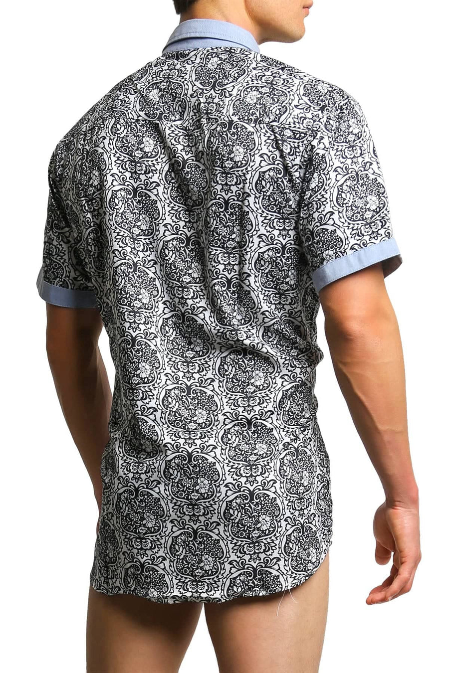Oxymoron Blue Happily Marrie Button-Up