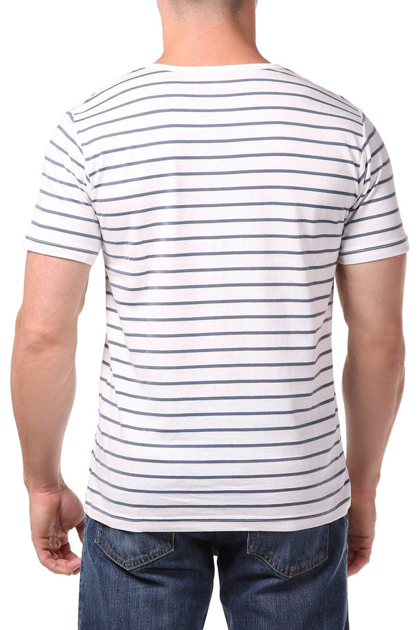Oxymoron Blue & White Pocket Tee