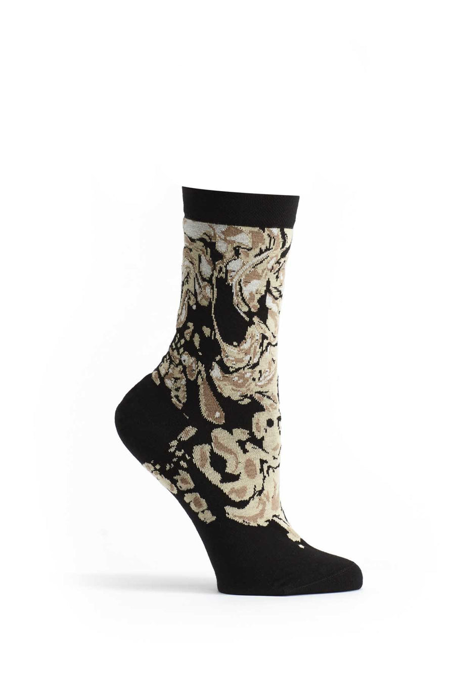 Ozone Black Engrained Swirls Sock