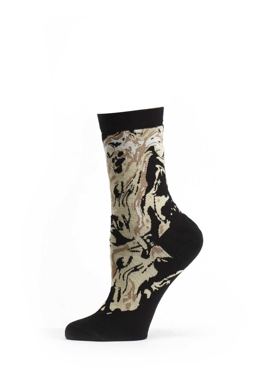 Ozone Black Engrained Swirls Sock
