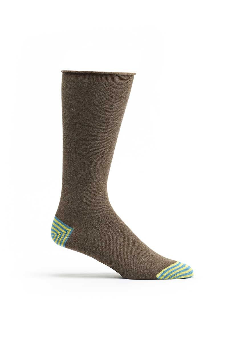 Ozone Brown Basic Calf Sock