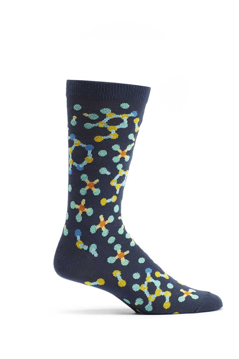 Ozone Navy Atp Nucleotide Calf Sock