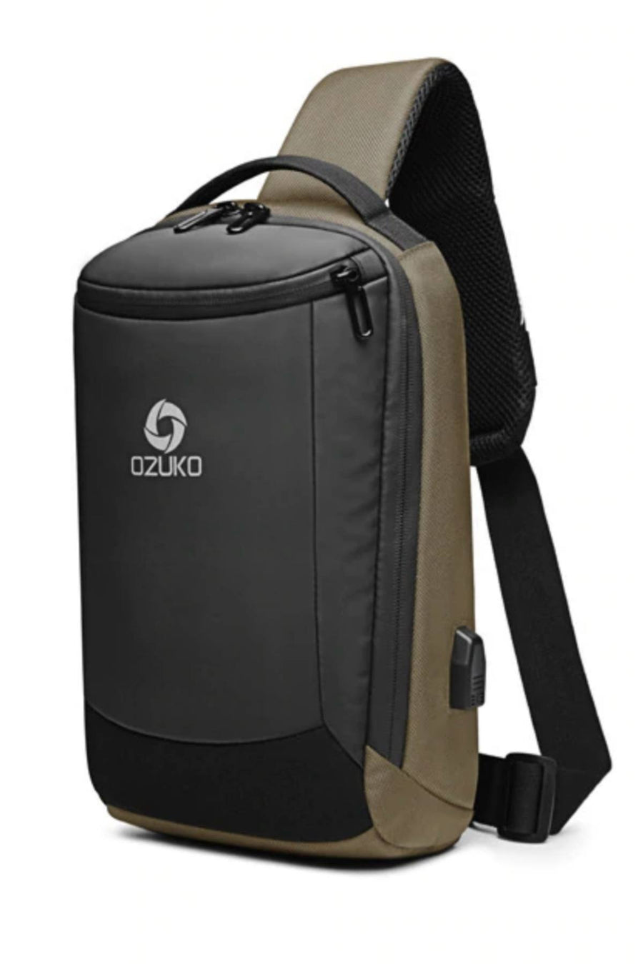 Ozuko Army-Green Waterproof Crossbody Single Shoulder Bag